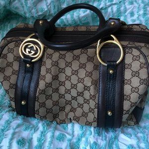 Canvas/Leather Gucci Tote